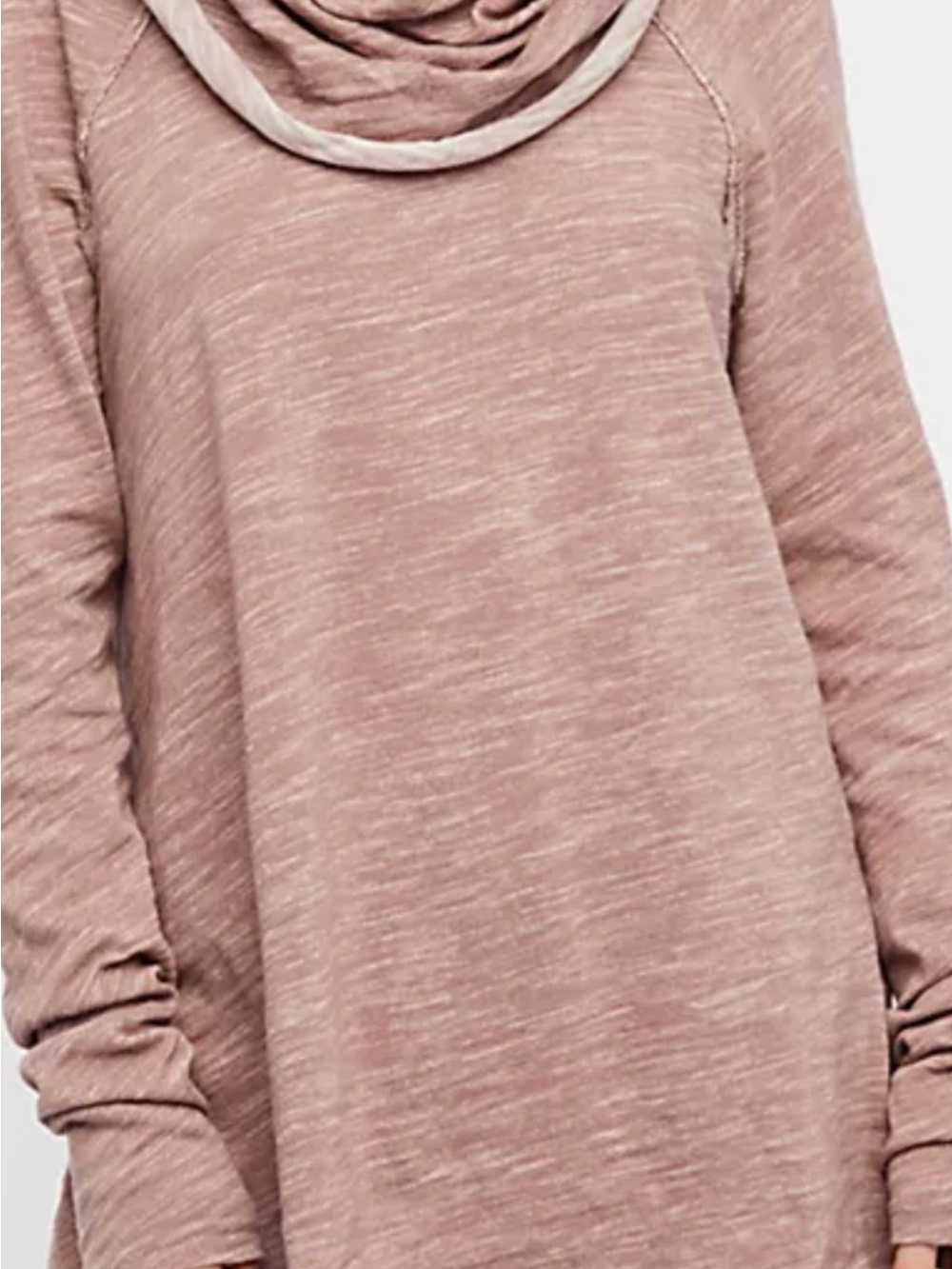 Free People Beach Women's Dusty Rose Pullover Cowl Neck